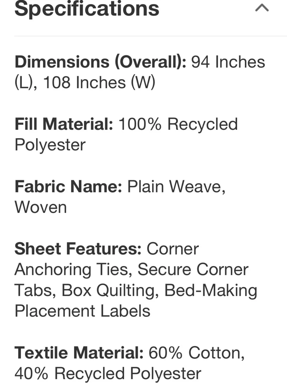 THRESHOLD NWT King/California King All Seasons Performance Down Alt Comforter
